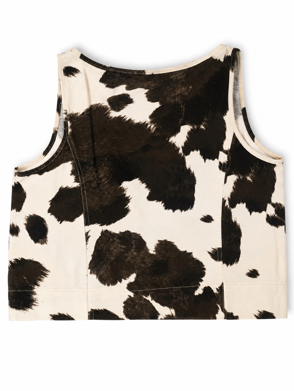 🤎🤍 GB Gianni Bini Cow Print Front Tie Crop Top • Size Medium • NWT NOT FOR SALE - Picture 8 of 14